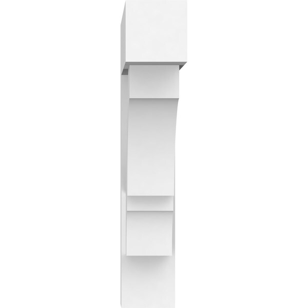 Standard Balboa Architectural Grade PVC Bracket With Block Ends, 3W X 16D X 16H